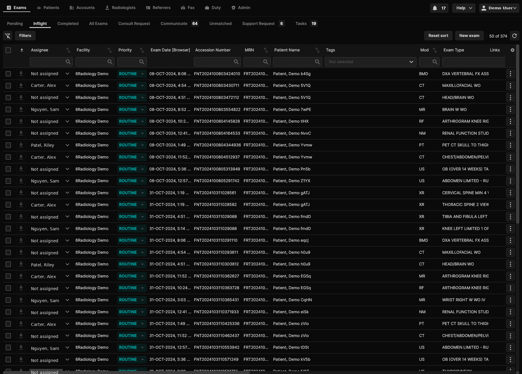 Synthesis inflight worklist (demo data)